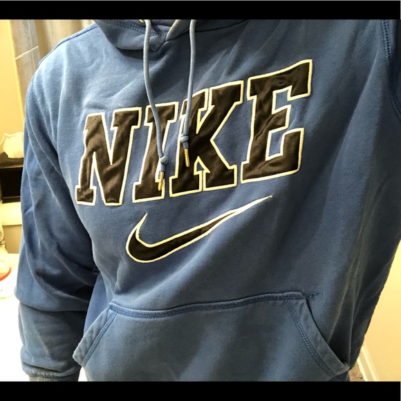Men’s Nike M Blue Old School Sweatshirt Hoodie - Picture 2 of 4